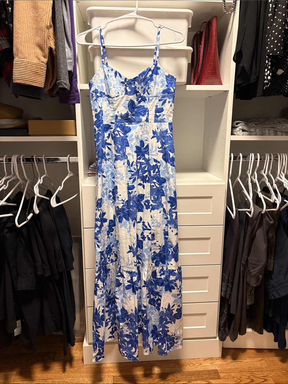 AQUA Floral Maxi Dress